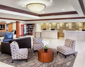 comfortable lobby and coworking space at DoubleTree by Hilton Hotel Cleveland - Independence.