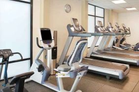 fully equipped fitness center at Embassy Suites by Hilton Seattle North Lynnwood.