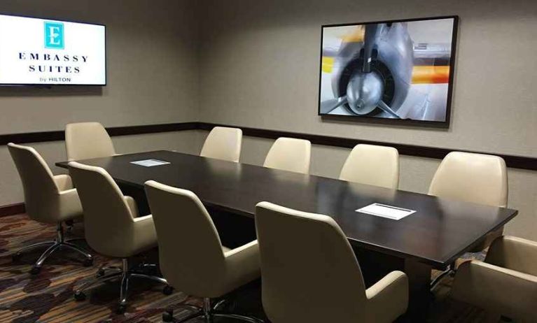 professional meeting room at Embassy Suites by Hilton Seattle North Lynnwood.