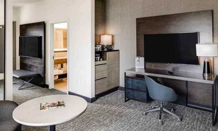 all rooms equipped with a work desk ideal for working remotely at DoubleTree by Hilton Hotel & Suites Jersey City.