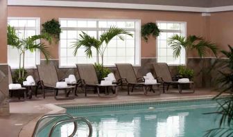 Relaxing indoor pool area at the DoubleTree by Hilton Tulsa-Downtown.