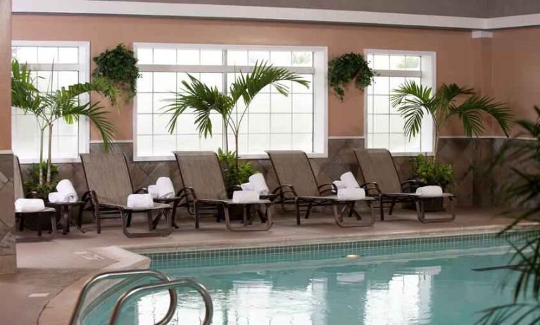 Relaxing indoor pool area at the DoubleTree by Hilton Tulsa-Downtown.