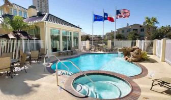 Beautiful outdoor pool area at the Hilton Garden Inn Houston Galleria Area.