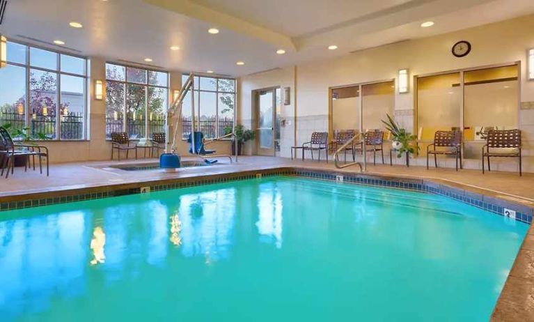 large indoor pool perfect for doing laps at Hilton Garden Inn Salt Lake City/Sandy.