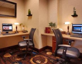 dedicated business center with PCs, printers, and work desks ideal for working remotely at Hampton Inn Salt Lake City-Downtown.