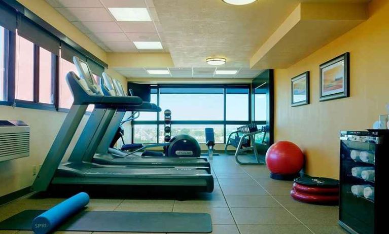 fully equipped fitness center at DoubleTree by Hilton Hotel Santa Fe.