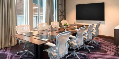 professional meeting room ideal for all business and board meetings at Embassy Suites by Hilton Seattle Downtown Pioneer Square.