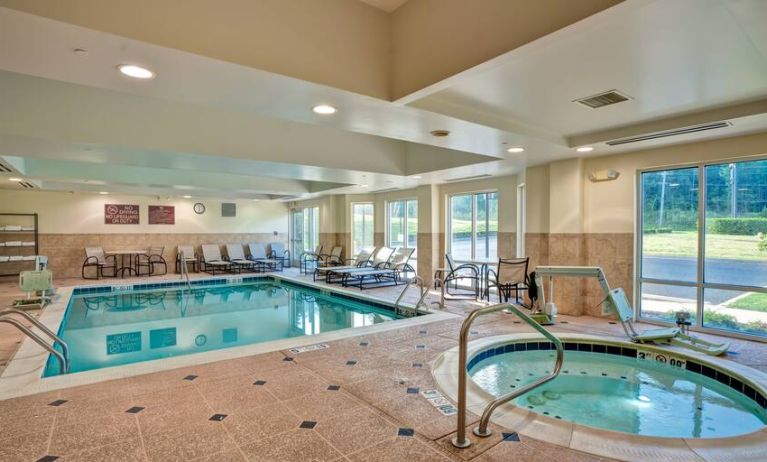 Two indoor pools at the Homewood Suites by Hilton Bel Air.