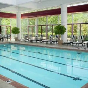 Beautiful and relaxing indoor pool at the DoubleTree by Hilton Tulsa - Warren Place.