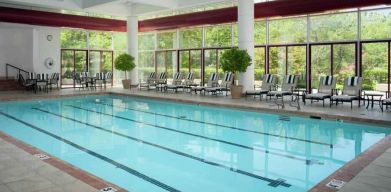 Beautiful and relaxing indoor pool at the DoubleTree by Hilton Tulsa - Warren Place.