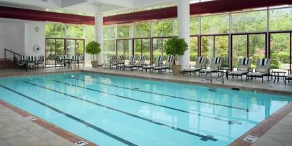 Beautiful and relaxing indoor pool at the DoubleTree by Hilton Tulsa - Warren Place.