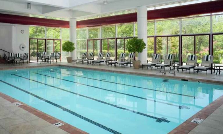 Beautiful and relaxing indoor pool at the DoubleTree by Hilton Tulsa - Warren Place.