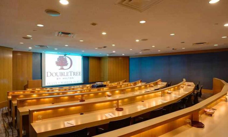 Theater style conference room at the DoubleTree by Hilton Tulsa - Warren Place.