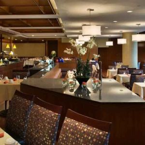 Restaurant workplace perfect for co-working at the DoubleTree by Hilton Tulsa - Warren Place.