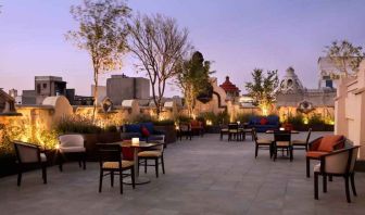 Beautiful outdoor terrace overlooking the historical center at the Hampton Inn & Suites Mexico City - Centro Historico.