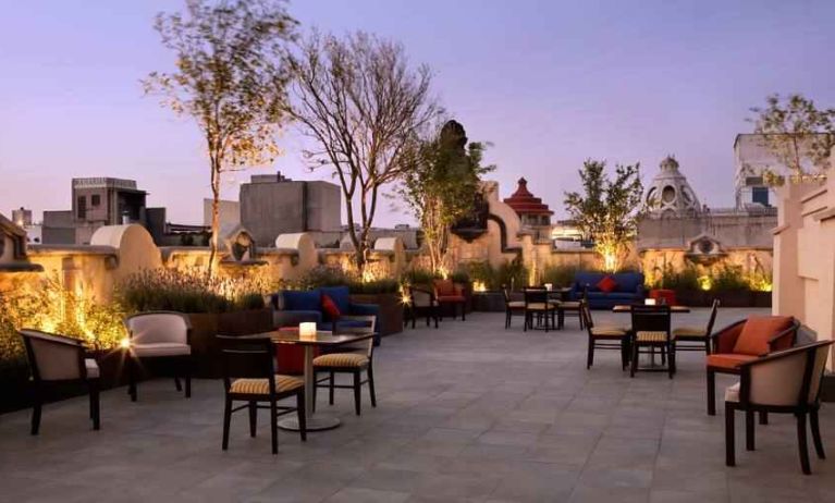 Beautiful outdoor terrace overlooking the historical center at the Hampton Inn & Suites Mexico City - Centro Historico.