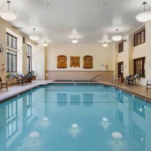 Relaxing indoor pool at the Embassy Suites by Hilton Napa Valley.