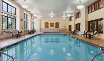 Relaxing indoor pool at the Embassy Suites by Hilton Napa Valley.