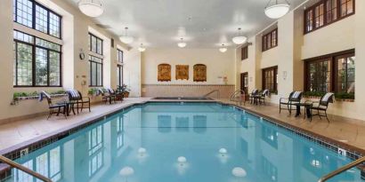 Relaxing indoor pool at the Embassy Suites by Hilton Napa Valley.