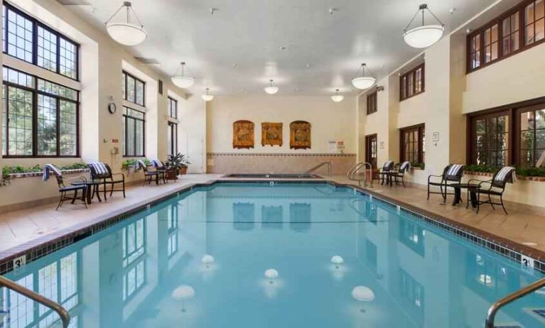 Relaxing indoor pool at the Embassy Suites by Hilton Napa Valley.