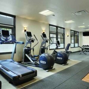 Treadmills at the fitness center of the Embassy Suites by Hilton Napa Valley.