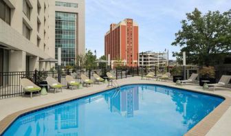 Relaxing outdoor pool area at the Hilton Birmingham at UAB.