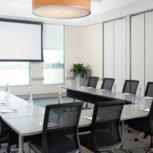 Meeting room with u shape table at the Hilton Philadelphia at Penn's Landing.