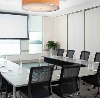 Meeting room with u shape table at the Hilton Philadelphia at Penn's Landing.