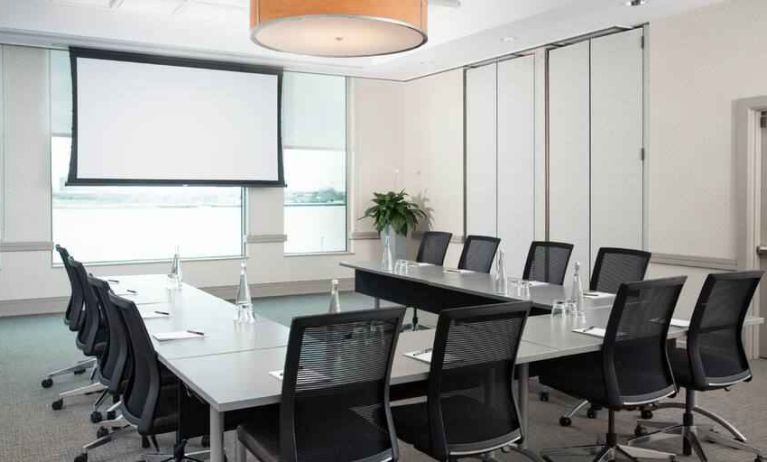 Meeting room with u shape table at the Hilton Philadelphia at Penn's Landing.