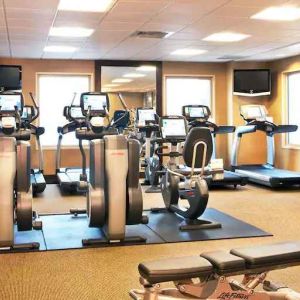 Fully equipped fitness center at the Hilton Philadelphia at Penn's Landing.