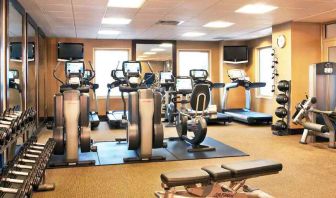 Fully equipped fitness center at the Hilton Philadelphia at Penn's Landing.