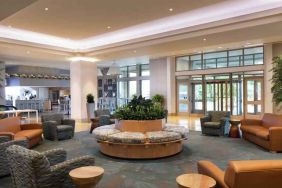 Spacious and comfortable lobby workspace at the Hilton Philadelphia at Penn's Landing.