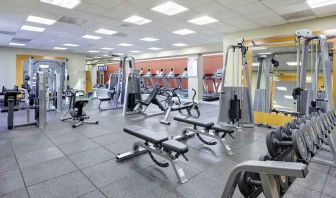 Fully equipped fitness center at the DoubleTree by Hilton Washington DC - Crystal City.