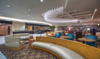 Stylish lobby workspace with lounges at the DoubleTree by Hilton Washington DC - Crystal City.