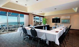 Bright meeting room with u shape table at the DoubleTree Beach Resort by Hilton Tampa Bay - North Redingto.