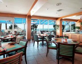 Restaurant area perfect for co-working at the DoubleTree Beach Resort by Hilton Tampa Bay - North Redingto.