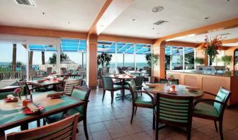 Restaurant area perfect for co-working at the DoubleTree Beach Resort by Hilton Tampa Bay - North Redingto.