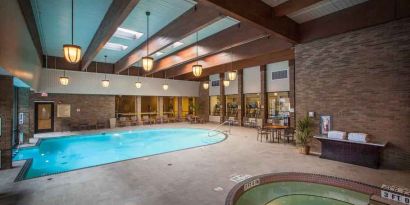 Relaxing indoor pool at the DoubleTree by Hilton Pittsburgh Green Tree.