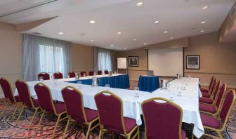 Meeting room with u shape table at the DoubleTree by Hilton Grand Rapids Airport.