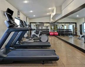 Fitness center with treadmills at the Embassy Suites by Hilton Colorado Springs.