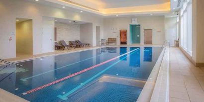 Relaxing indoor pool at the Hilton Reading.