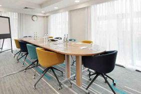 Small meeting room with blackboard at the Hampton by Hilton London Docklands.