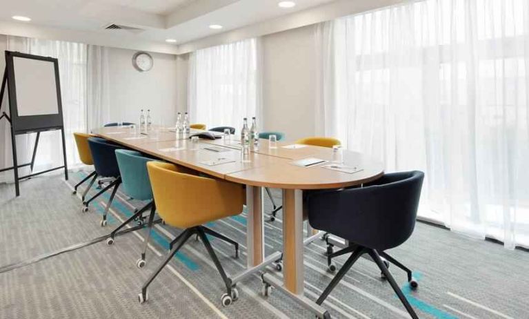 Small meeting room with blackboard at the Hampton by Hilton London Docklands.