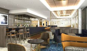 Restaurant area perfect for co-working at the DoubleTree by Hilton Hull.