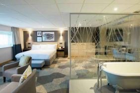 Beautiful and spacious king suite with bath tub at the DoubleTree by Hilton Coventry Building Society Arena.