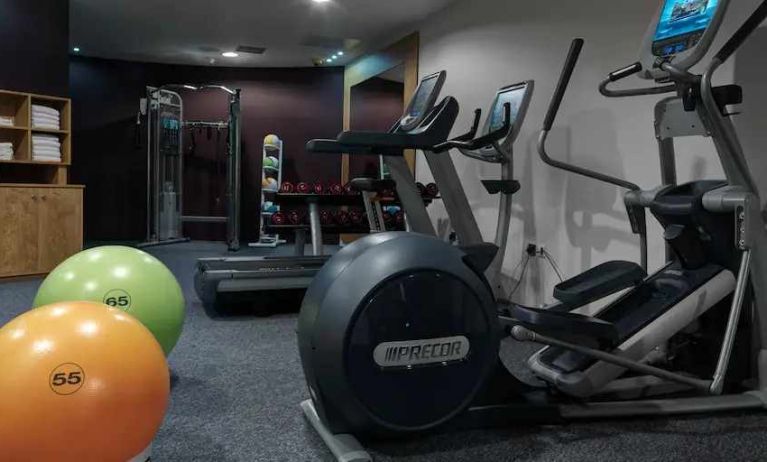 Fitness center at the DoubleTree by Hilton Edinburgh City Centre.