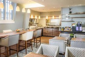 Elegant restaurant area at the Hilton London Paddington.