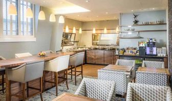 Elegant restaurant area at the Hilton London Paddington.