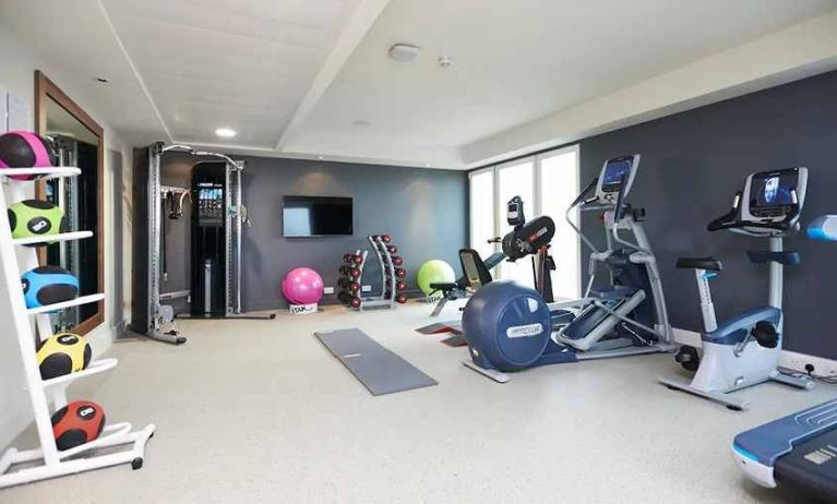 fully equipped fitness center at DoubleTree by Hilton London ExCel.