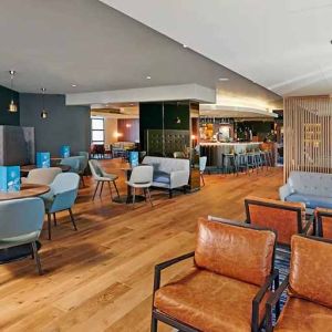 spacious and comfortable lounge area ideal for coworking at DoubleTree by Hilton London ExCel.